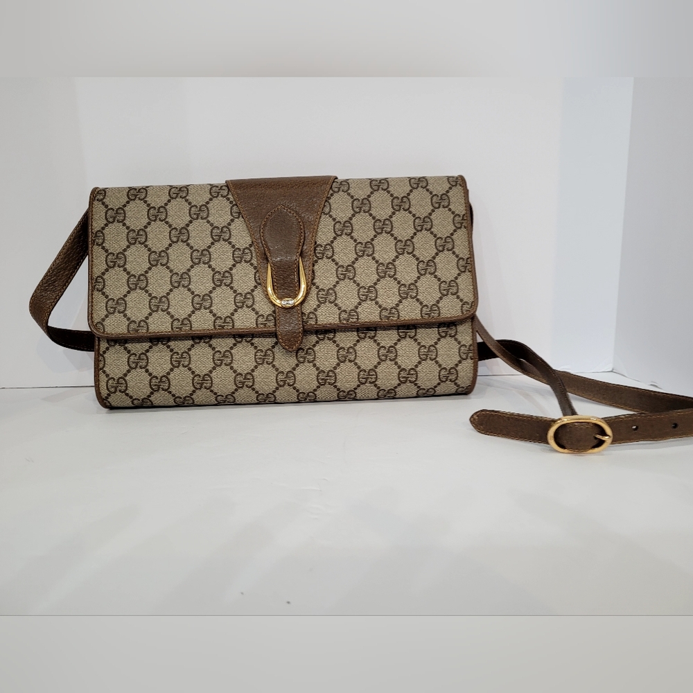 GUCCI Crosbody Bag, Clutch, Two Ways, Vintage, Prestige Condition - Picture 2 of 16